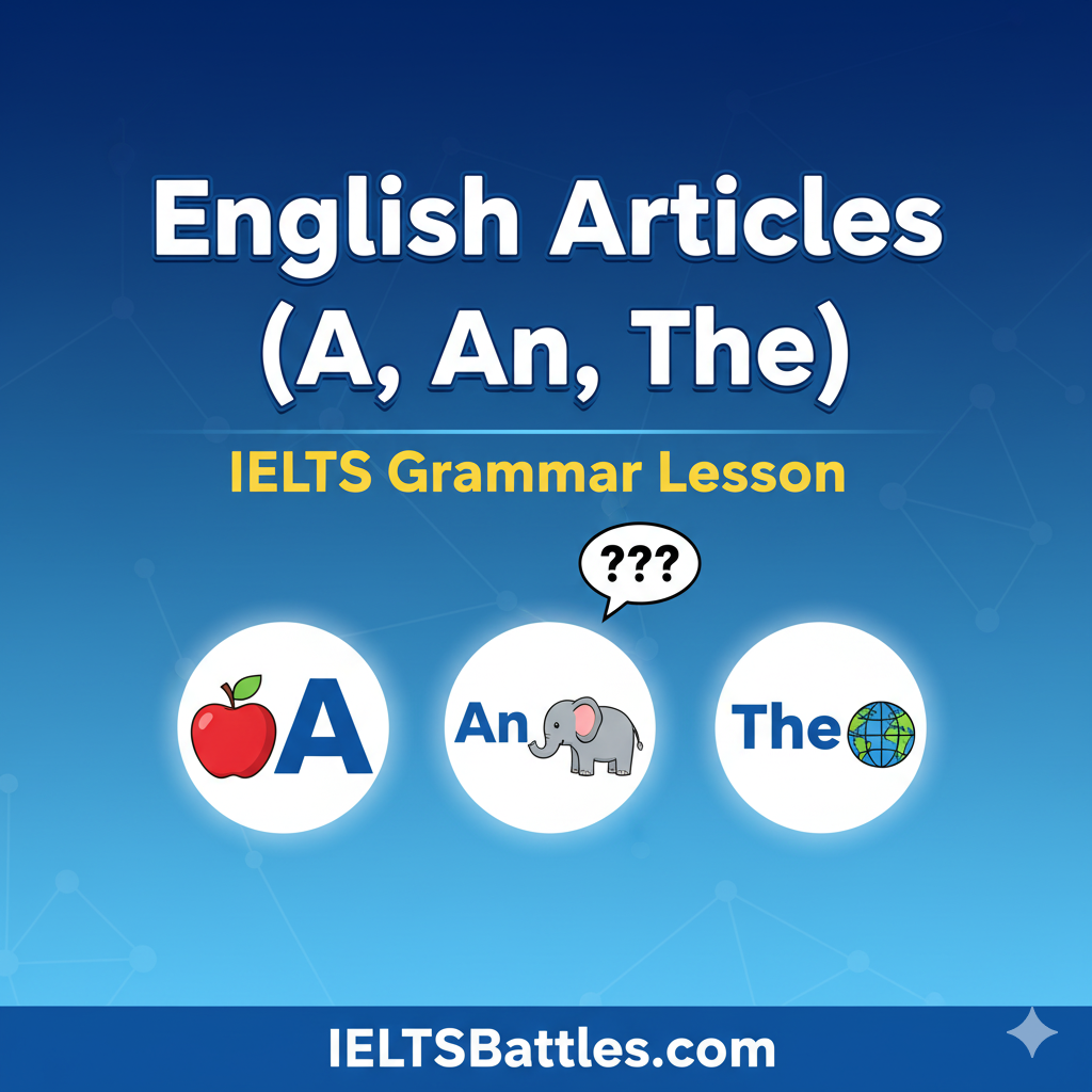 English Articles Grammar Lesson Illustration