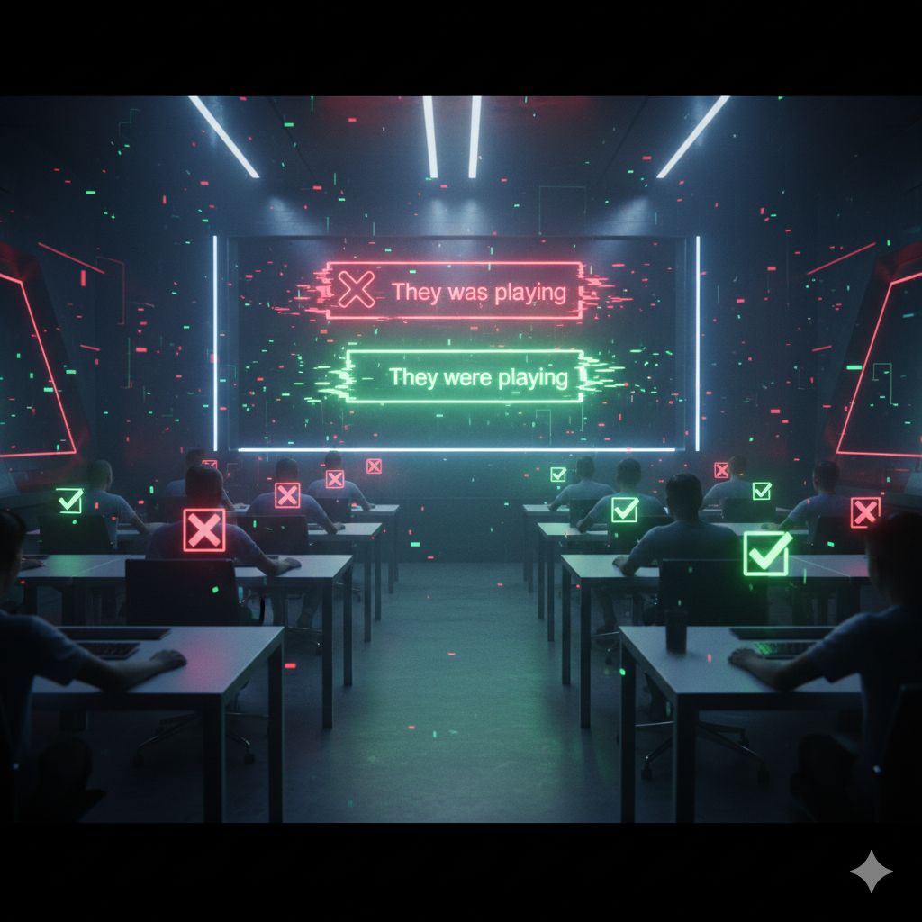 Common past continuous grammar mistakes with corrected examples