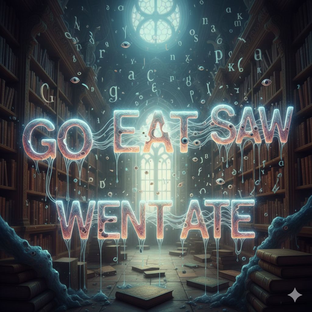 Common irregular verbs in Simple Past: go-went, eat-ate, see-saw, have-had